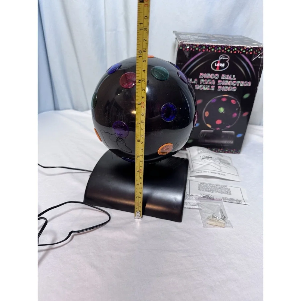 Lava Disco Ball 1810 Rotating Colorful Light Stage Effect Tested Working Box